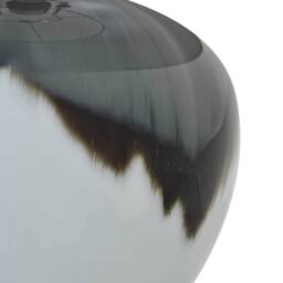Sostter Grey Ombre Glass Table Lamp with Linen Shade in Charcoal - thumbnail 4