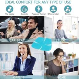 FLAVORA Large Gel Seat Cushion For Lower Back Pain Pressure Relief in Blue - Size: 100 cm x 190 cm - thumbnail 1