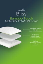 Snuggledown Single Bliss Bamboo Touch Memory Foam Back Sleeper Pillow in White - thumbnail 2