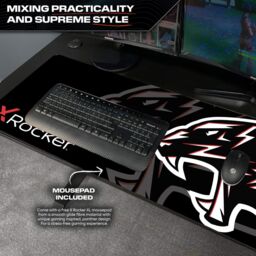 X Rocker Panther XL 155cm Corner Desk, Reversible Left or Right L Shape Desk in Grey - thumbnail 3