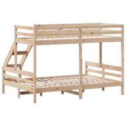 Berkfield Home Bunk Bed without Mattress 80x200/140x200 cm Solid Wood in Brown - thumbnail 6
