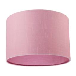 Happy Homewares Modern Designer Candy Pink Textured Linen Fabric Circular Lamp Shade - Size: 12 inches - thumbnail 4