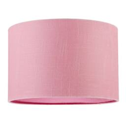 Happy Homewares Modern Designer Candy Pink Textured Linen Fabric Circular Lamp Shade - Size: 12 inches - thumbnail 1