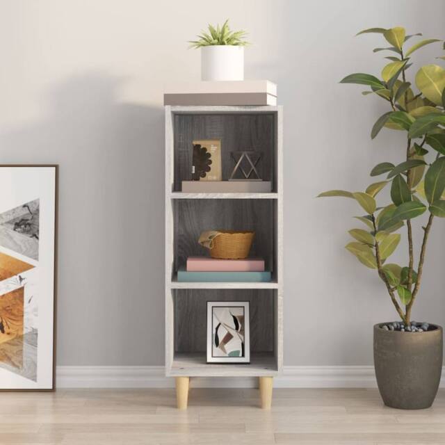 Berkfield Home Sideboard Grey Sonoma 34.5x32.5x90 cm Engineered Wood - image 1