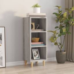 Berkfield Home Sideboard Grey Sonoma 34.5x32.5x90 cm Engineered Wood - thumbnail 2