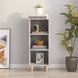 Berkfield Home Sideboard Grey Sonoma 34.5x32.5x90 cm Engineered Wood - thumbnail 1