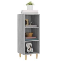 Berkfield Home Sideboard Grey Sonoma 34.5x32.5x90 cm Engineered Wood - thumbnail 4