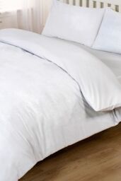 BHS Bamboo White Duvet Cover - Size: Super King - thumbnail 1