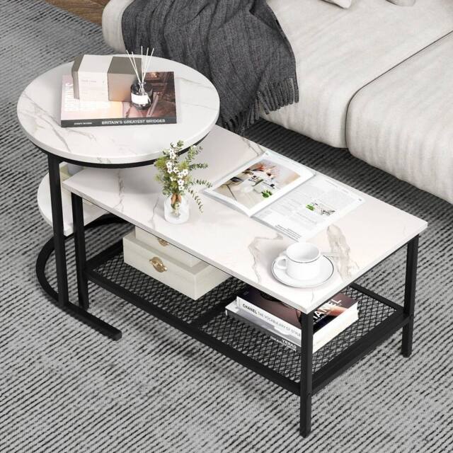 VOGREX White 100cm Extra Long Behind Sofa Entry Console Table - image 1