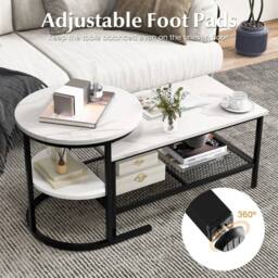 VOGREX White 100cm Extra Long Behind Sofa Entry Console Table - thumbnail 3