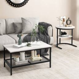 VOGREX White 100cm Extra Long Behind Sofa Entry Console Table - thumbnail 6