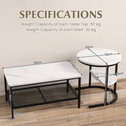 VOGREX White 100cm Extra Long Behind Sofa Entry Console Table - thumbnail 2