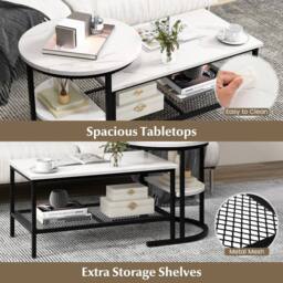 VOGREX White 100cm Extra Long Behind Sofa Entry Console Table - thumbnail 4