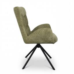 SONARA Single Luxury Chenille Swivel Accent Chair for Living Room in Green - thumbnail 6