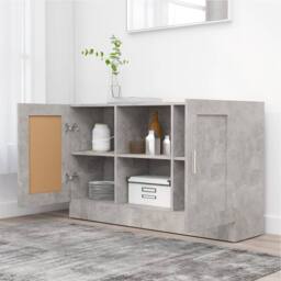 Berkfield Home Sideboard Concrete Grey 120x30.5x70 cm Engineered Wood - thumbnail 3