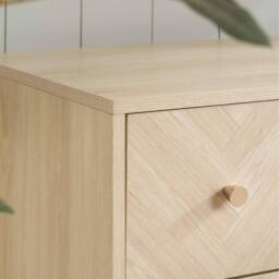 Birlea 4 Drawer Oak Brown Wooden Chest Herringford in Light Oak - thumbnail 2