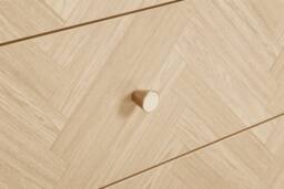 Birlea 4 Drawer Oak Brown Wooden Chest Herringford in Light Oak - thumbnail 5