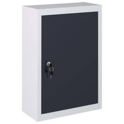 Berkfield Home Wall Mounted Tool Cabinet Industrial Style Metal Grey & Black - thumbnail 2