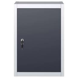 Berkfield Home Wall Mounted Tool Cabinet Industrial Style Metal Grey & Black - thumbnail 3