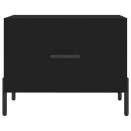Berkfield Home Coffee Table Black 50x50x40 cm Engineered Wood - Size: 50 x 50 x 40 cm - thumbnail 5