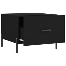 Berkfield Home Coffee Table Black 50x50x40 cm Engineered Wood - Size: 50 x 50 x 40 cm - thumbnail 6
