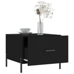 Berkfield Home Coffee Table Black 50x50x40 cm Engineered Wood - Size: 50 x 50 x 40 cm - thumbnail 4
