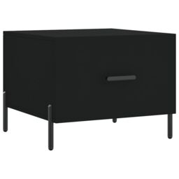 Berkfield Home Coffee Table Black 50x50x40 cm Engineered Wood - Size: 50 x 50 x 40 cm - thumbnail 2