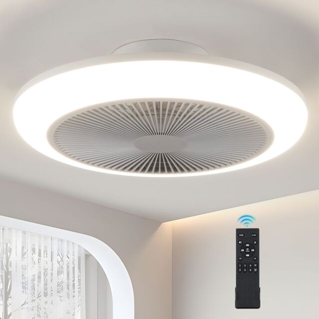 Harper Living Ceiling Fan with Lights & Remote Dimmable 3 Colours Change/6 in White - image 1