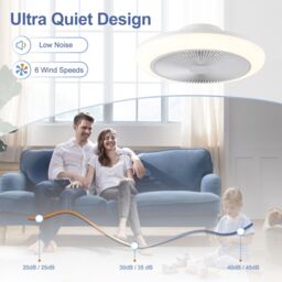 Harper Living Ceiling Fan with Lights & Remote Dimmable 3 Colours Change/6 in White - thumbnail 4