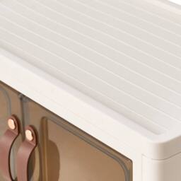 KORVIXA 32*18.5*68cm 4 Tier Plastic Desktop Organiser Box in White - Size: 500mm - thumbnail 5