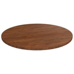 Berkfield Home Round Table Top Dark Brown √ò50x1.5 cm Treated Solid Wood Oak - Size: 50x1.5 cm - thumbnail 2
