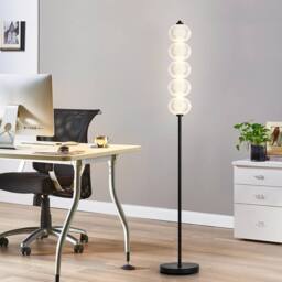 Harper Living Floor Lamp Black, Bright Standing Lamp with Foot Switch 3 Colour Temps in Black - thumbnail 2