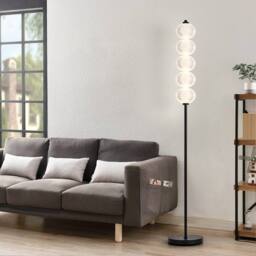 Harper Living Floor Lamp Black, Bright Standing Lamp with Foot Switch 3 Colour Temps in Black - thumbnail 7