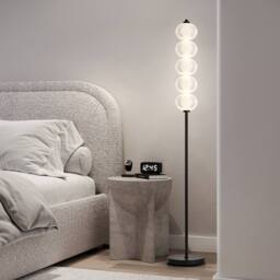 Harper Living Floor Lamp Black, Bright Standing Lamp with Foot Switch 3 Colour Temps in Black