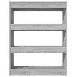Berkfield Home Book Cabinet/Room Divider Grey Sonoma 80x30x103 cm Engineered wood - Size: 80 x 30 x 103 cm - thumbnail 3