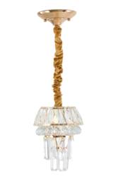 Living and Home Elegant Crystal Pendant Light in Gold - thumbnail 2
