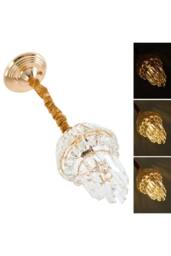 Living and Home Elegant Crystal Pendant Light in Gold - thumbnail 1