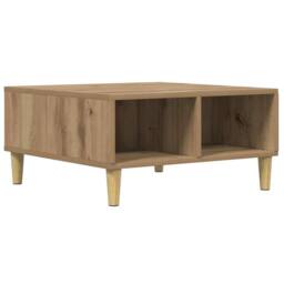 Berkfield Home Durable Coffee Table Artisan Oak 60x60x30 cm Engineered Wood in Brown - Size: 60 x 60 x 30 cm - thumbnail 6