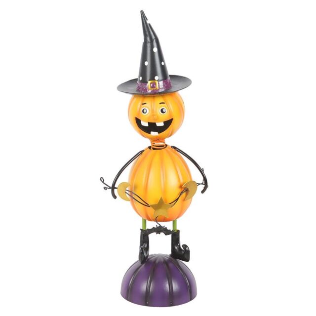 Something Different Metal Pumpkin Man Ornament in Orange - image 1