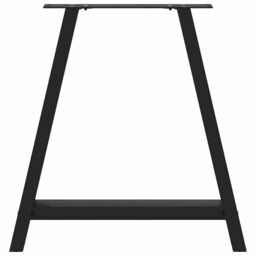 Berkfield Home Coffee Table Legs A-Shaped 2 pcs Black¬†80x(72-73) cm Steel in Black - thumbnail 5