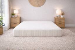 Nexus Mattresses Ltd Essential Rome Memory Foam Open Coil Sprung Mattress - 9 INCH in White - Size: Double - thumbnail 4