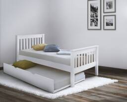 Amani Solid Pine Devon Style Wooden Bed Frame in White in Soft White - Size: King - thumbnail 2
