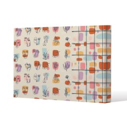 Benjamin Tate Design Leaves & Flowers, Abstract shapes (Canvas Print) / 61 x 91 x 4cm in Natural - Size: 61 x 91 x 4 cm - thumbnail 1