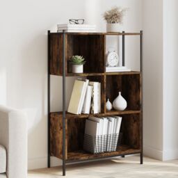 Berkfield Home Bookcase Smoked Oak 72x28x109 cm Engineered Wood in Brown - Size: 72 x 28 x 109 cm - thumbnail 1