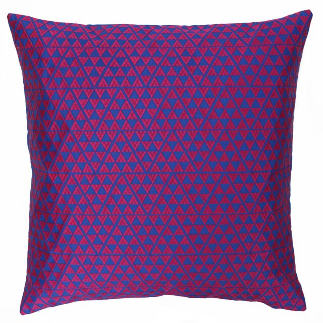 Paoletti Louvre Geometric Jacquard Cushion in Yellow - Size: 45 cm x 45 cm