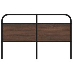 Berkfield Home Headboard Brown Oak 160 cm Steel & Engineered Wood - thumbnail 3
