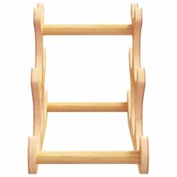 Berkfield Home Wine Rack for 6 Bottles 35x18x25.5 cm Bamboo in Brown - thumbnail 4
