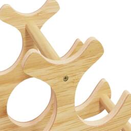 Berkfield Home Wine Rack for 6 Bottles 35x18x25.5 cm Bamboo in Brown - thumbnail 6
