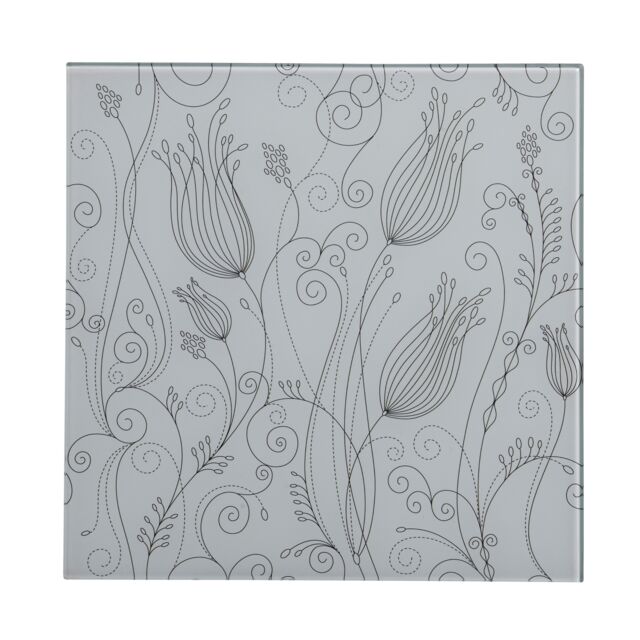 Orsina Tulip White Frame Glass Print Home Wall Décor - image 1