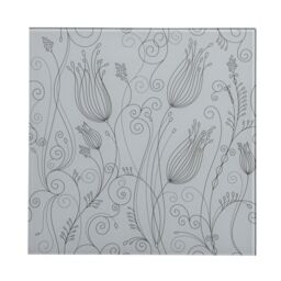 Orsina Tulip White Frame Glass Print Home Wall Décor - thumbnail 1